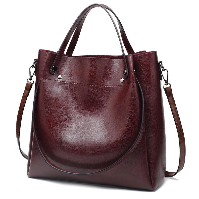 

Korean Style Oilskin Handbag 2026: Fashionable Large Single Shoulder & Crossbody Bag for Women