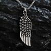 Retro Wing Design Titanium Steel Men's Necklace Trendy Nightclub Pendant Jewelry
