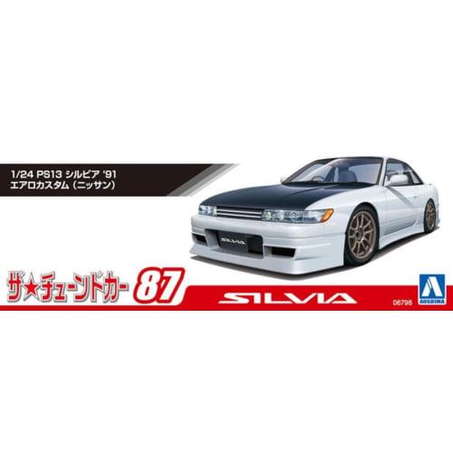 Aoshima Bunka Kyozai 1/24 Scale The Tuned Car Series No. 87 Nissan PS13 Silvia '91 Aero Custom Plastic Model