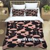 3-Piece M-Mary -Q-Quant- t PrintedDuvet Cover Set – Includes 1 Duvet Cover and 2 Pillowcases; Suitable for Home and Dorm Use