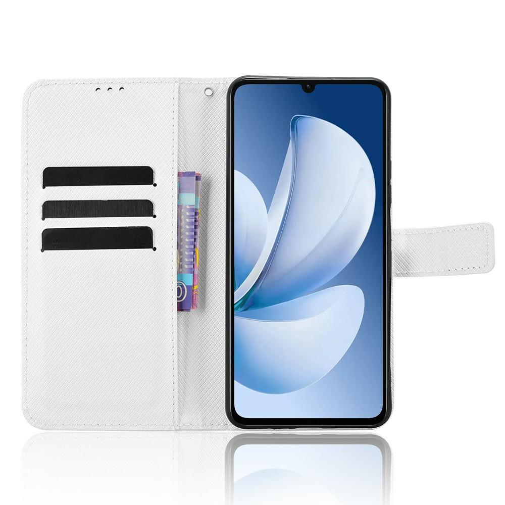 Kožené pouzdro peněženka pro Realme Note 70T 4G/Narzo 80 Lite 4G/Realme C71 4G (Indie) Kryt na telefon s diamantovou texturou a popruhem