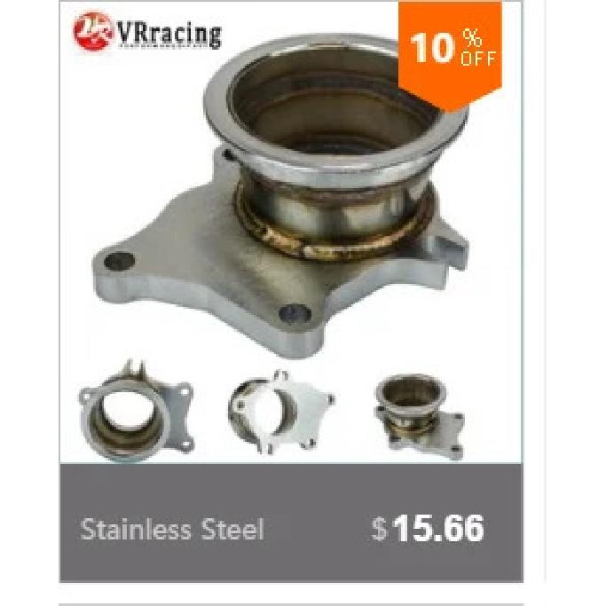 VR RACING- Stainless Steel Adapter for T25 T28 GT25 GT28 2.5" 63mm V-band Clamp Flange Turbo Down Pipe Adapter VR4833