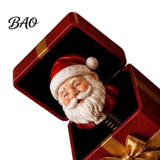 Humorous Holiday Stocking Stuffer Christmas Magic Pop-Up Gift Box, Cute Reindeer Santa Claus Gingerbread Prank Table Decor Reusable Spring-Loaded