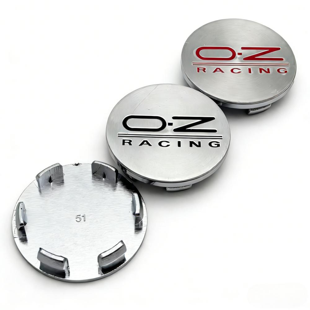 4pcs OZ Racing Logo Emblem Car Wheel Center Caps 51MM Clips 46MM Wheels Hub Cap O.Z Badge Rim Hubcaps Dust Cover Car Accessories