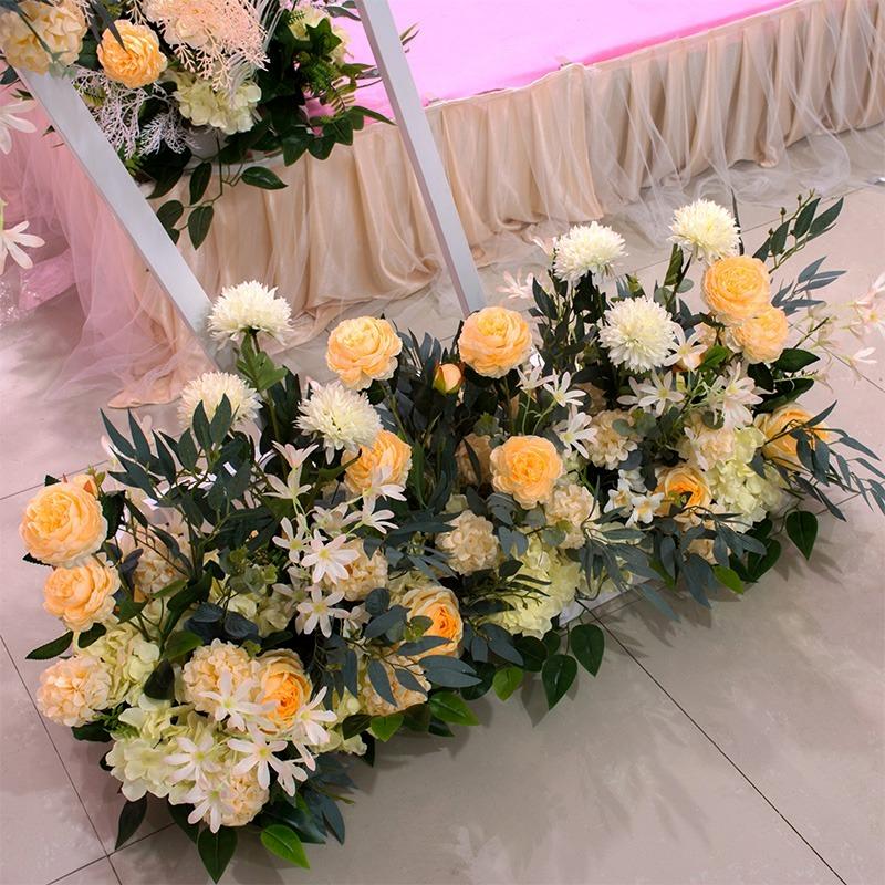 100CM Romantic Wedding Flower Wall Arrangement Artificial Road Lead Flowers for Wedding Party Arch Flowers Garland Backdrop Home Party Decoration