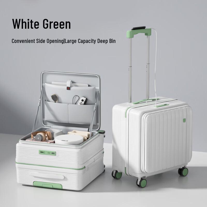 Lishen Deep Compartment Side-Opening Travel Suitcase with Password Lock