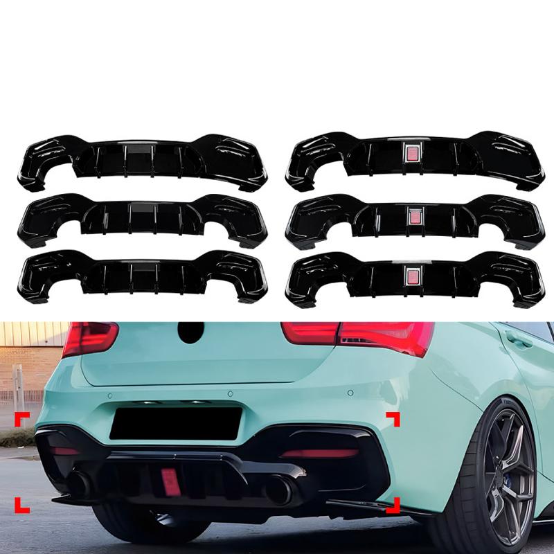 For BMW 1 Series F20 F21 M Sport 2015 2016 2017 2018 2019 Lci Car Rear Bumper Spoiler Lip Diffuser Decoration Accessories Kit