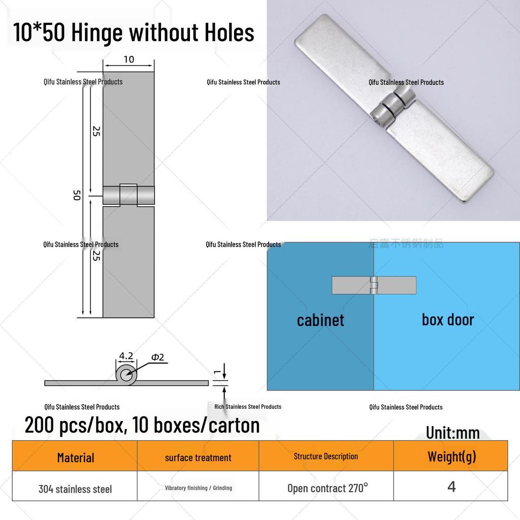 304 Stainless Steel Mini Hinge for Small Cabinets, Jewelry Boxes, and Crafts