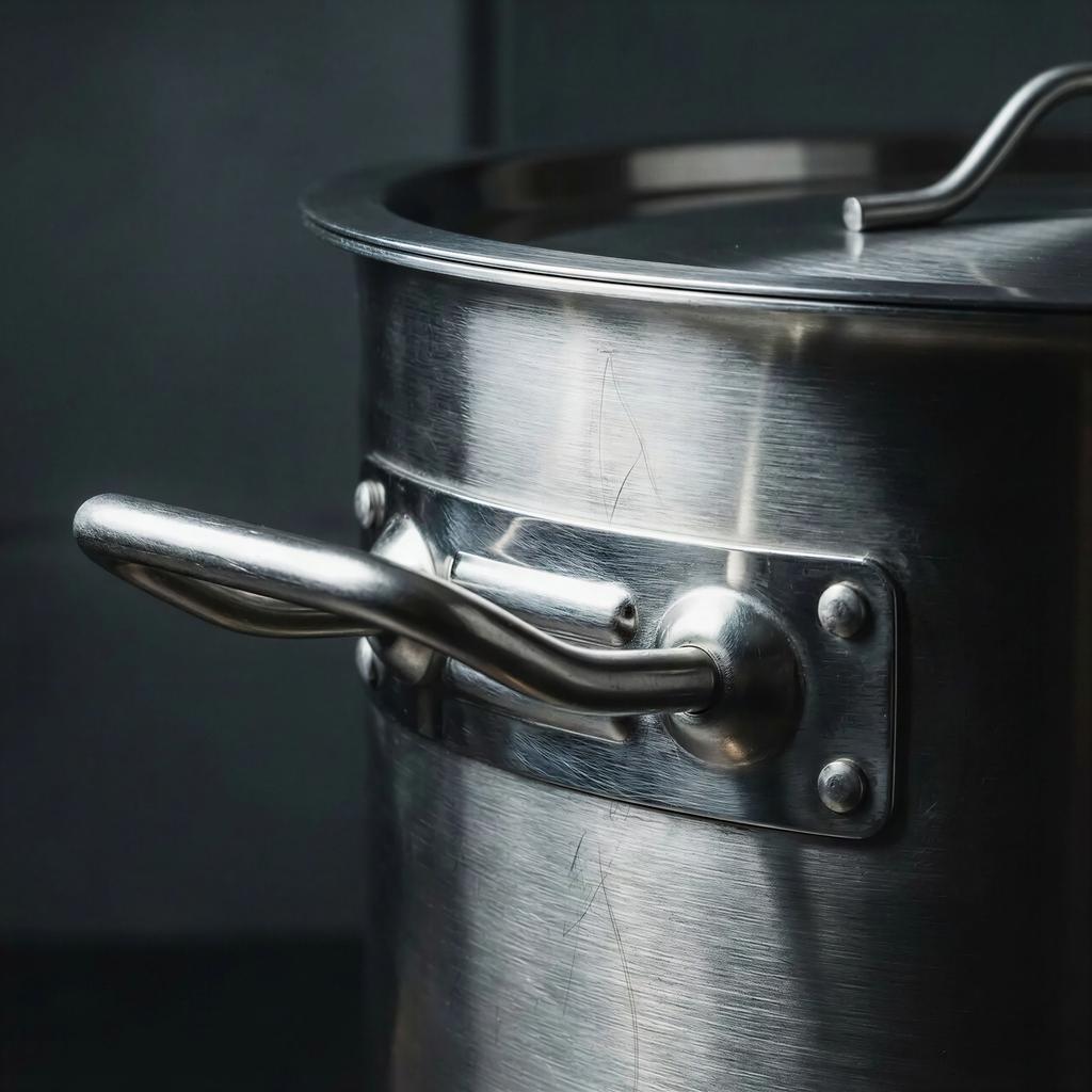 22L Stainless Steel Pot Large 30.5 Cm With Cooking Lid Silver