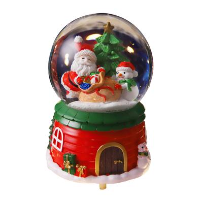 Christmas Music Box Musical Christmas Decoration Resin Crafts for Students Children 2022 Snowman