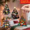 Pack of 4 Shatterproof Christmas Tree Ornaments with Hanging Cord for Indoor Outdoor Holiday Decorations