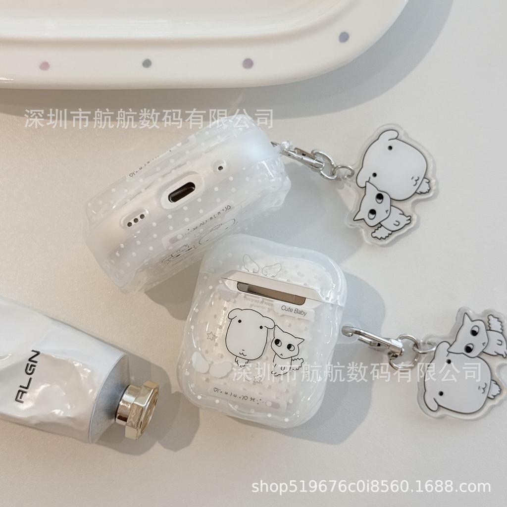 Korean polka dot ganadi puppy kitten AirPods 1 protective case apple bluetooth pro1 generation earphone case pro1
