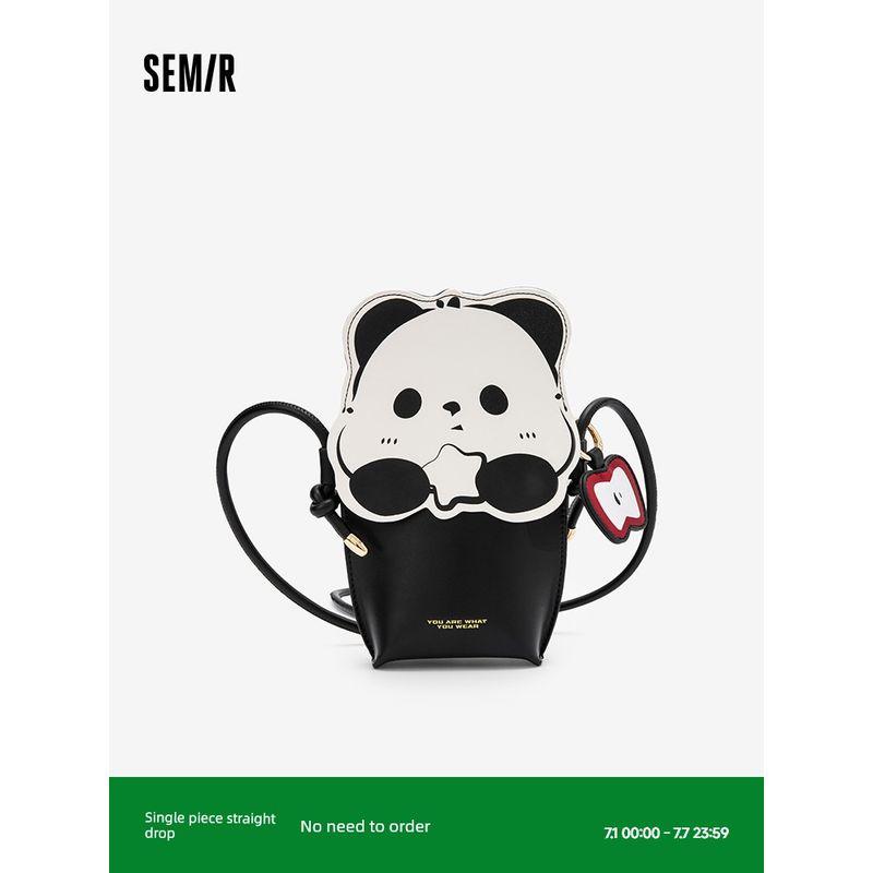 

Senma Bag Messenger Bag Women 2024 New Cute Panda Shoulder Bag Exquisite Small Mobile Phone Bag Casual Women s Bag Black 90001