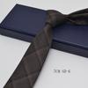 Luxury 7cm Grey Plaid Cotton Neck Ties For Men Soft TR Fabric Red Striped Neckties Casual Ties Wedding Party Groom Cravat Gift