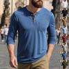 Men'S Long-Sleeved Crew Neck T-Shirt Men'S Bottoming Shirt Foreign Trade Men'S T-Shirt Henry Collar Top Men'S
