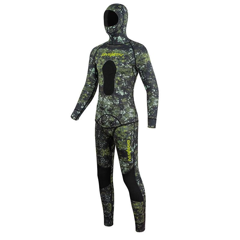 3mm Neoprene Wetsuit Set Freediving Spearfishing Snorkeling Surfing Unisex Camo Design
