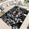 Tappeto con Stampa Leggenda Rapper Hip Hop Tappetino Antiscivolo per Pavimento Tappeto con Ritratto Vintage per Soggiorno Camera da Letto Decorazione Casa Regalo per Fan