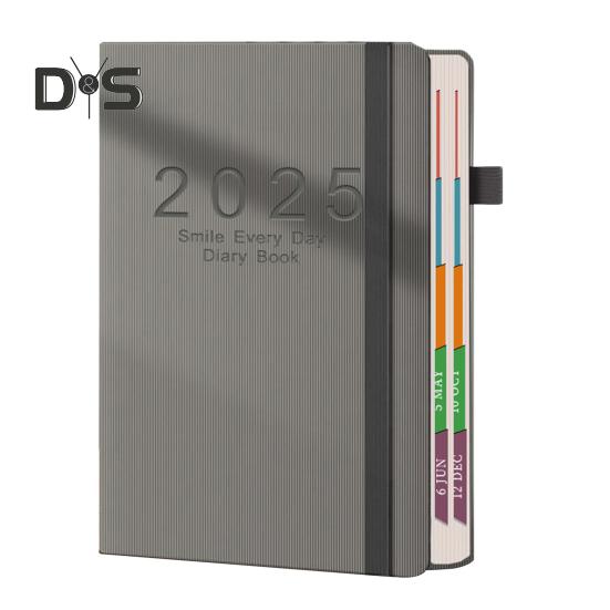 

2025 Щоденний планувальник Блокнот Одна сторінка на день Січень-грудень 2025 365 сторінок Організація зустрічей Щорічний щоденник сірий