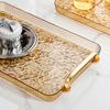 Premium Home Living Room Tea and Water Cup Tray - Elegant Desktop and Dining Plate