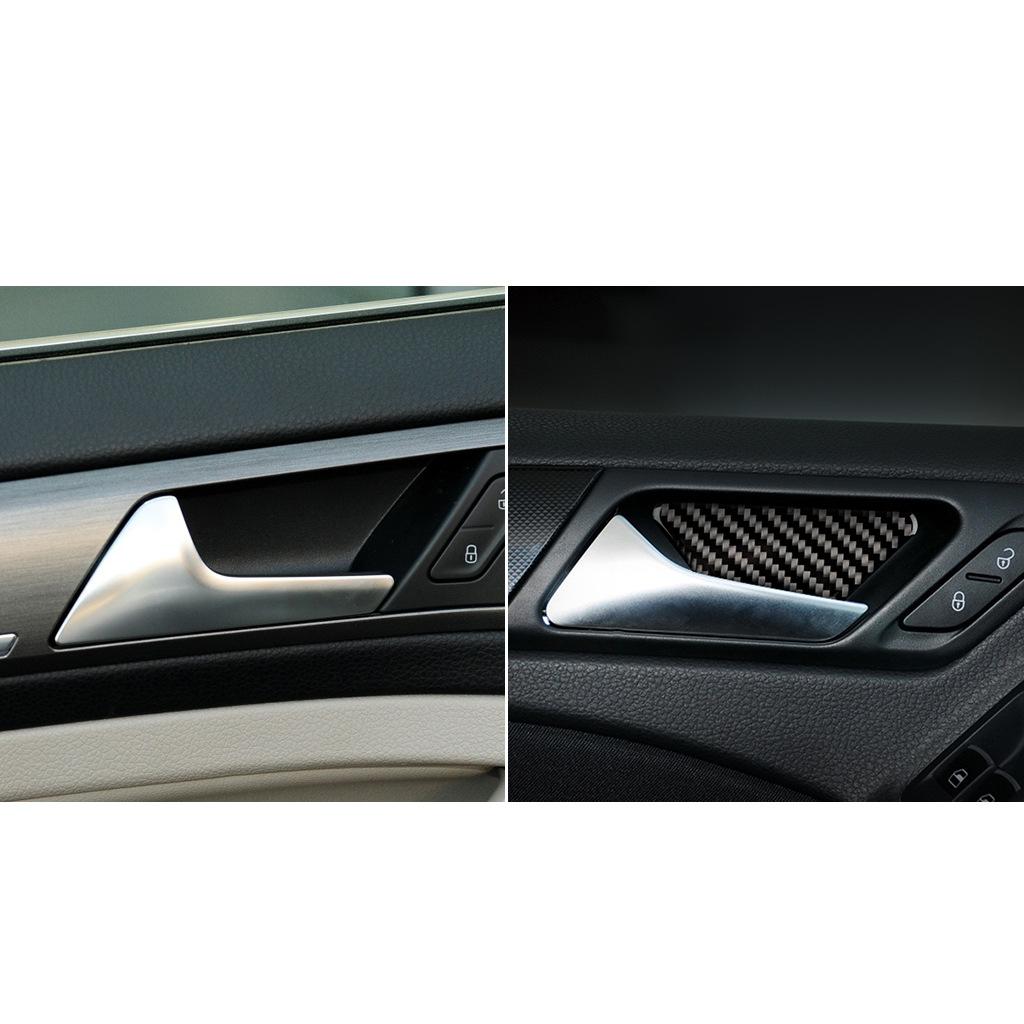 Carbon Fiber Car Inner Door Handle Bowl Cover Sticker Case Accessories For VW Golf 6 MK6 GTI 2008 2009 2010 2011 2012