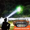 Sports Headlamp USB Rechargeable Hands-free Flashlight with Bright Beam Automatic Switch in 3 Modes, Camping, Fishing, and Emergency Situations
