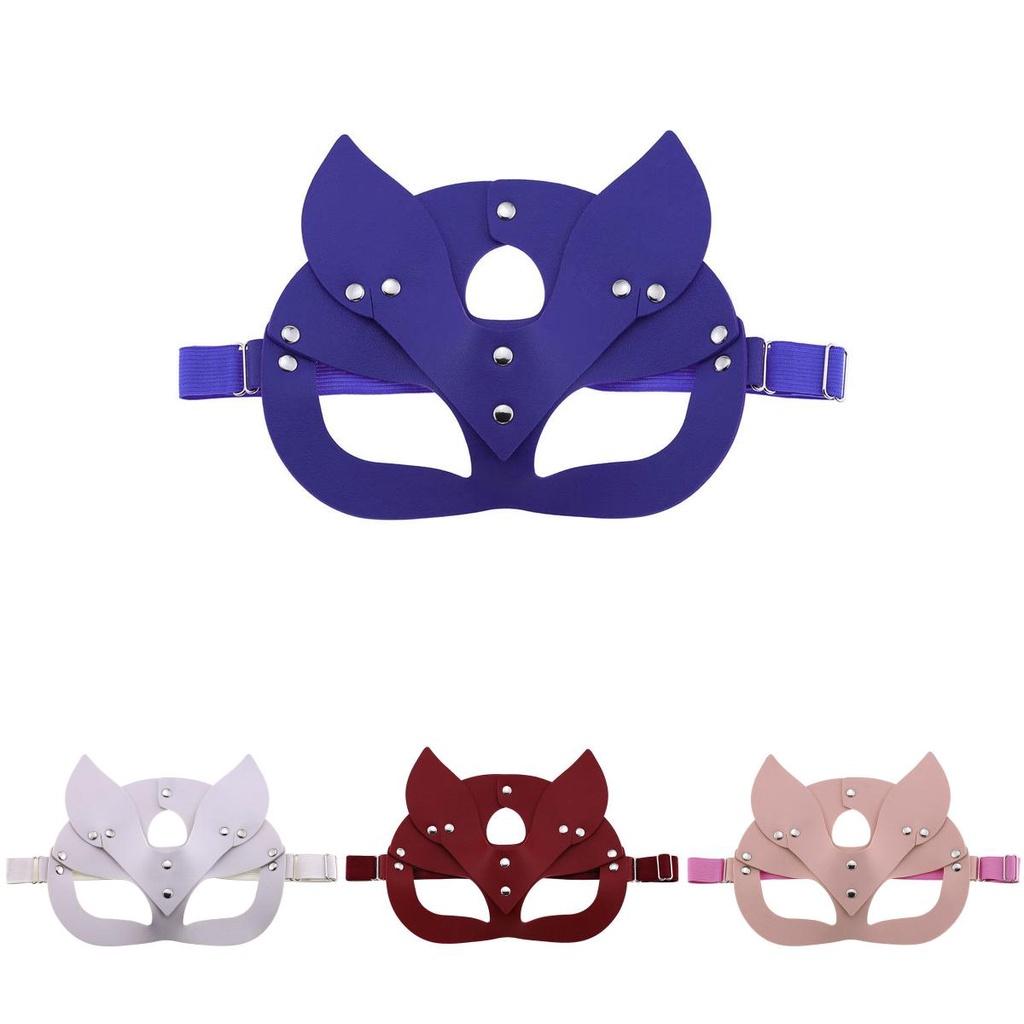 Elegancka maska lisa wykonana z wysokiej jakości skóry PU na imprezę Halloweenową i maskaradę