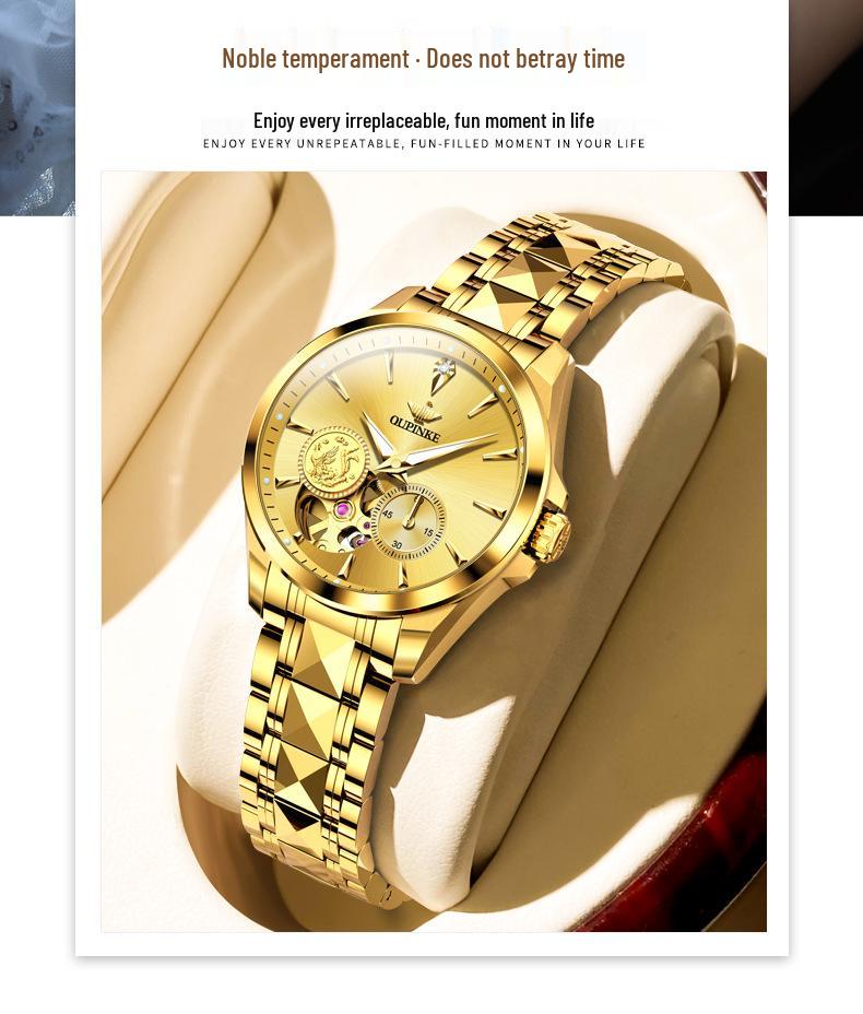 Oupink Gold Phoenix Ladies' Automatic Mechanical Watch - Light Luxury Fashion
