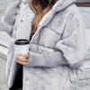 Winter Women's Loose Cotton Coat Loose Leisure Coat Comfort Chic Long Sleeve Hooded Jacket