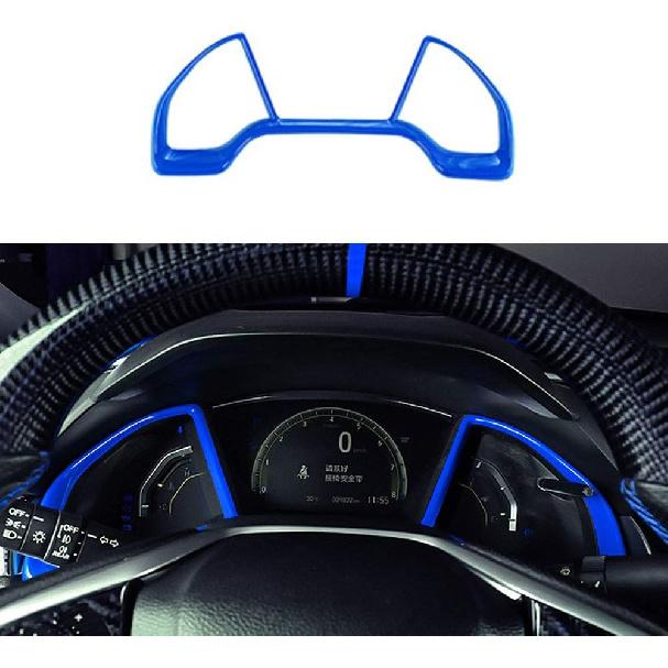 Rifoda for Honda 10th Gen Civic 2016 2017 2018 2019 2020 ABS Carbon Fiber Grain Console Center Dashboard Cover and Gear Box and Steering Wheel Trims