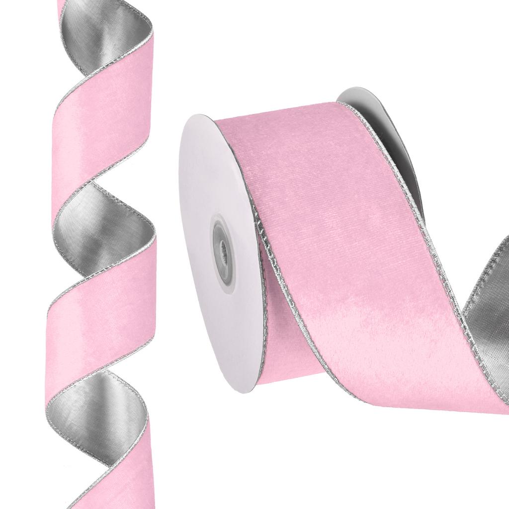 Velvet Ribbons Gift Wrapping Ribbon Christmas Ribbon for Craft Birthday Wedding Festival Holiday Decoration 10 Yards X 2.5"