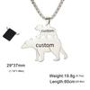 Customized Name Text Date Size Polar Bear Necklace Stainless Steel Animal Polar Bear Sweater Chain Fashion Mother's Day Gift