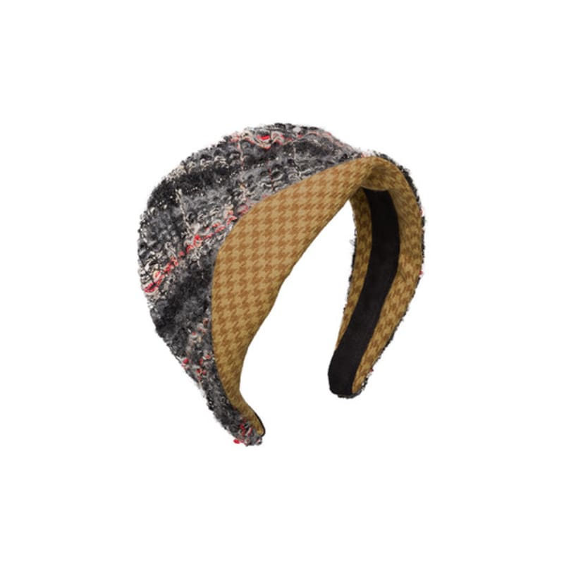 Brown Hat [serre-tete] Folding Fascinator - Tweed