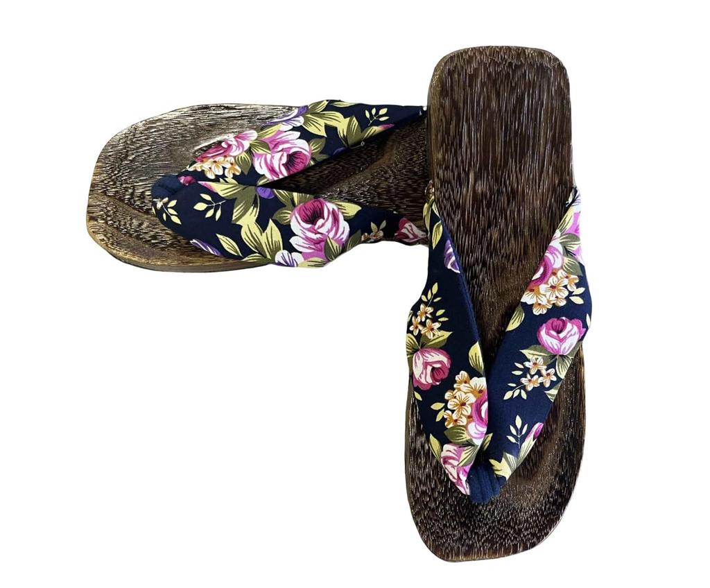ITODA Geta Perfekt für Yukata und Heiße Quelle Plus Leicht zu Laufen Sommerfeuerwerk Sommer und Kleidung Damen Hausschuhe, Mädchen Sandalen, Kimono, Geta, Größe,