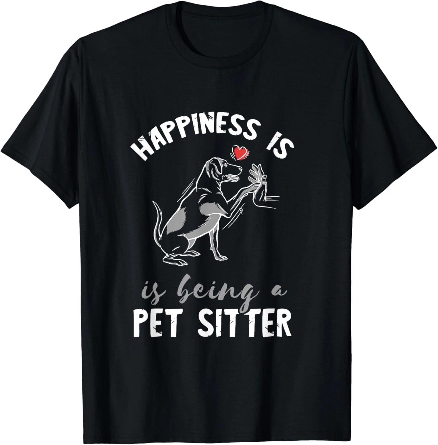 Pet Sitter Happiness Heart Love Pet Watcher Pet Sitting Gift Unisex T-Shirt S
