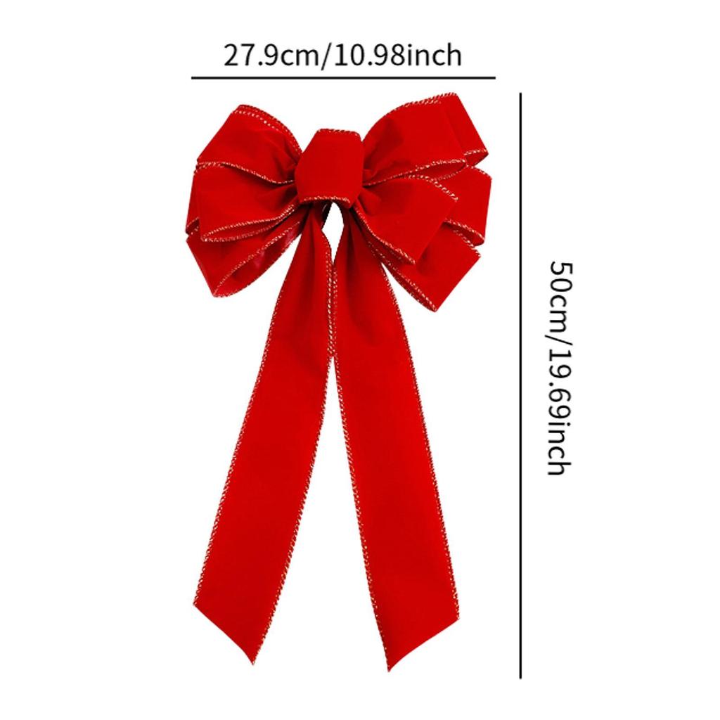 Christmas Tree Topper Bow Creative Front Door Decor Christmas Decoration for Bar Store Festival Valentine's Day Wreath Garland