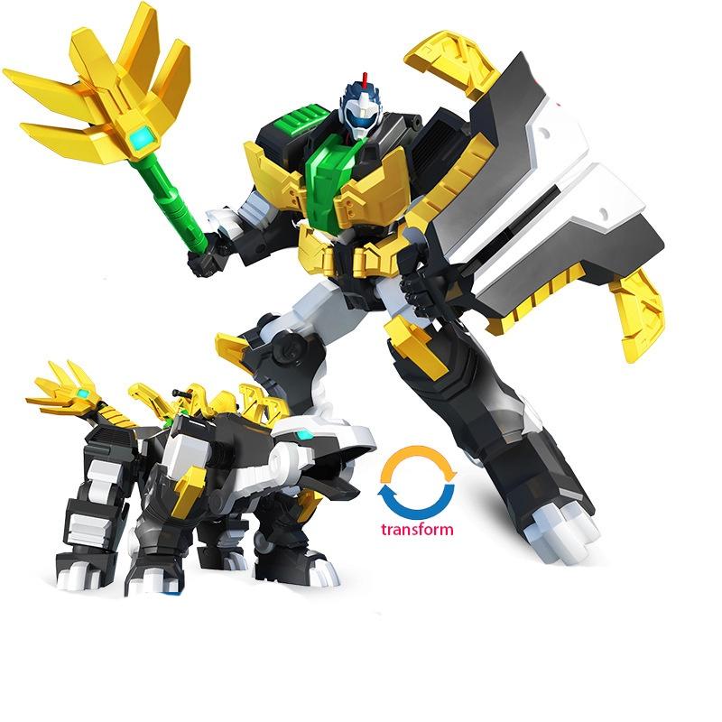 Mini Special Forces Super Dinosaur Power 2 Beast King Power 4 Transforming Mech Armor Children's Toy Abs Material