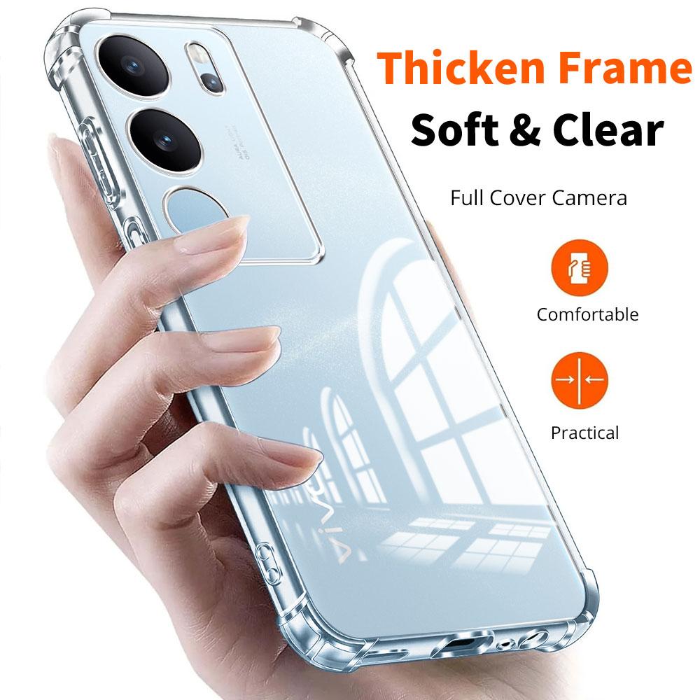 Phone Case For Vivo V29 Pro 5G Case Clear Soft Silicone Shockproof Airbag Bumper For Vivo V29E 5G V29 5G Back Cover Fundas
