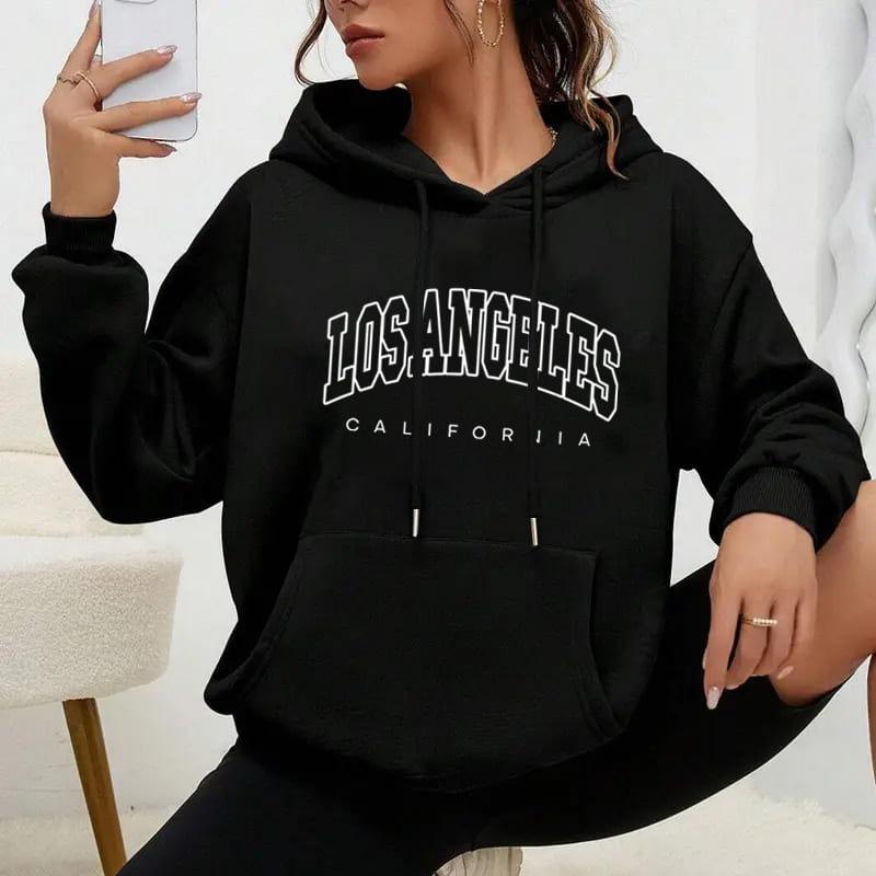 Trendy Women s Hooded Sweatshirt, Oversized Silhouette XXL чёрный