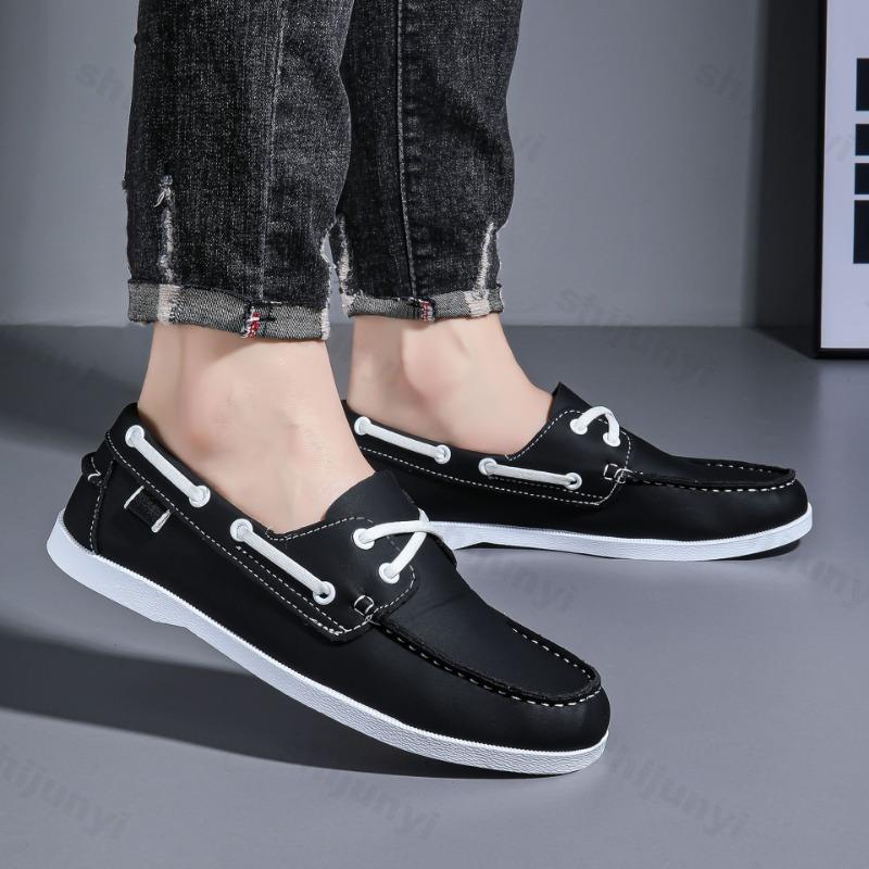 Fashion Men's Retro Fashion Color Blocked Design Casual Single Shoes 2025 Spring New Shallow Mouth Breathable Comfortable Flat Sneakers