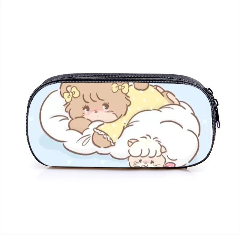 Mikko Pencil Bag Anime Pencil Cases Canvas Kawaii Stationery Box Children's Office Student School Supplies Stationary