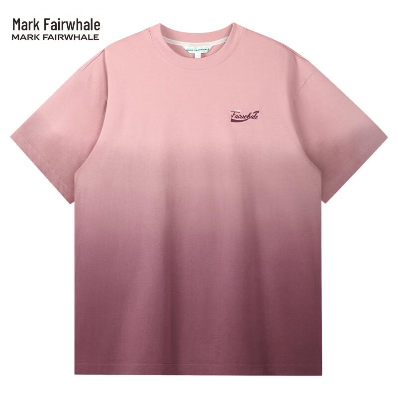 Mark Fairwhale Men's Dip-Dyed Gradient Embroidered Cotton T-Shirt