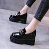 Fashion Female Penny Shoes Spring 2025 New Pu Leather Ladies Lazy Shoes Student Platform Slip-On Loafers for Women Platform Loafers