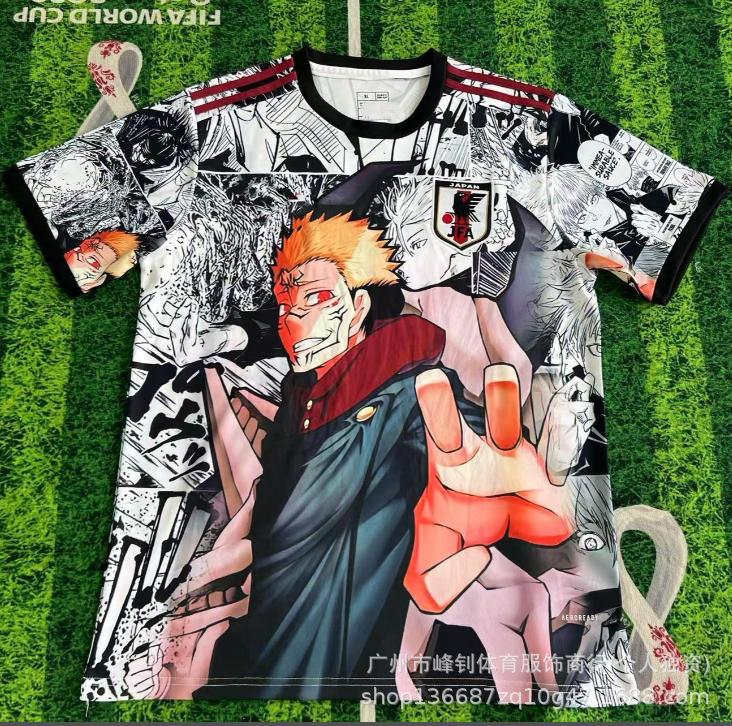 Maillot de football animé Coupe du Monde 2026, maillot thème dessin animé japonais, maillot de sport respirant pour l'entraînement