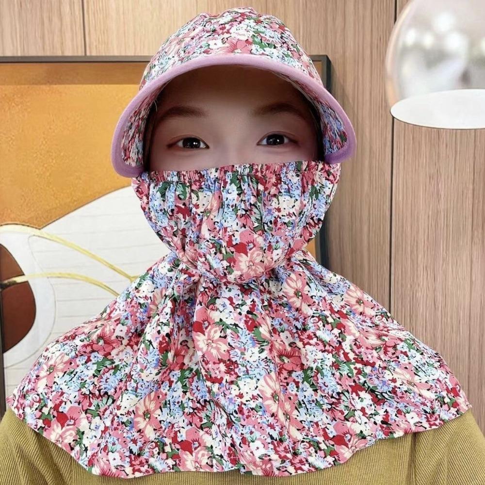 Wide Brim Tea Picking Cap Anti-UV Sunscreen Hat Fashion Women's Ponytail Hat  Outdoor