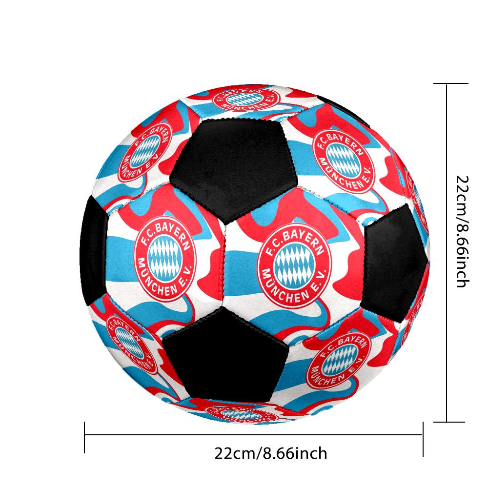 FC Bayern Munich Indoor Soccer Ball Colorful Machine Stitched PVC Size 5 Team Training Competition Ready Durable High-Bounce Cool Sports Gift