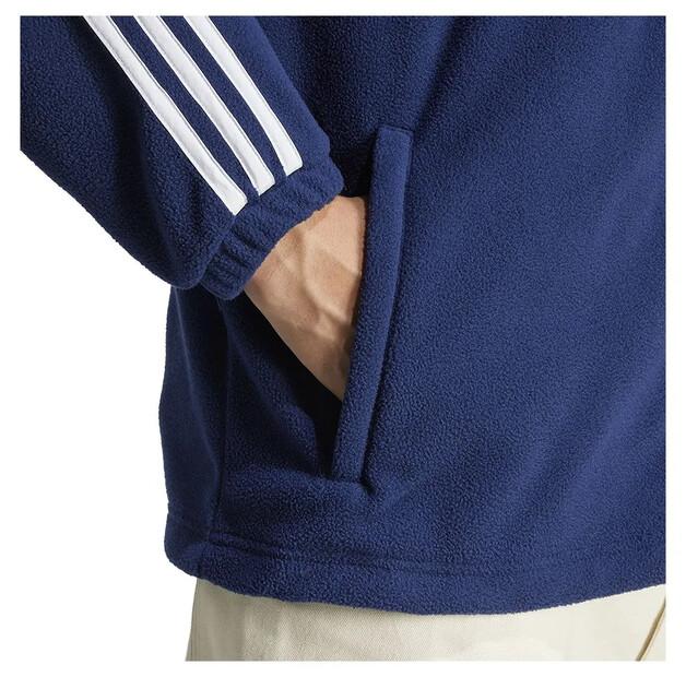 Adidas Originals Adicolor 3 Stripes Teddy Fleece Full Zip Sweatshirt