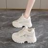 Women's Shoes New Summer Mesh Breathable Thick Sole Inner Height Increase Dad Shoes Small Sports Shoes Versatile