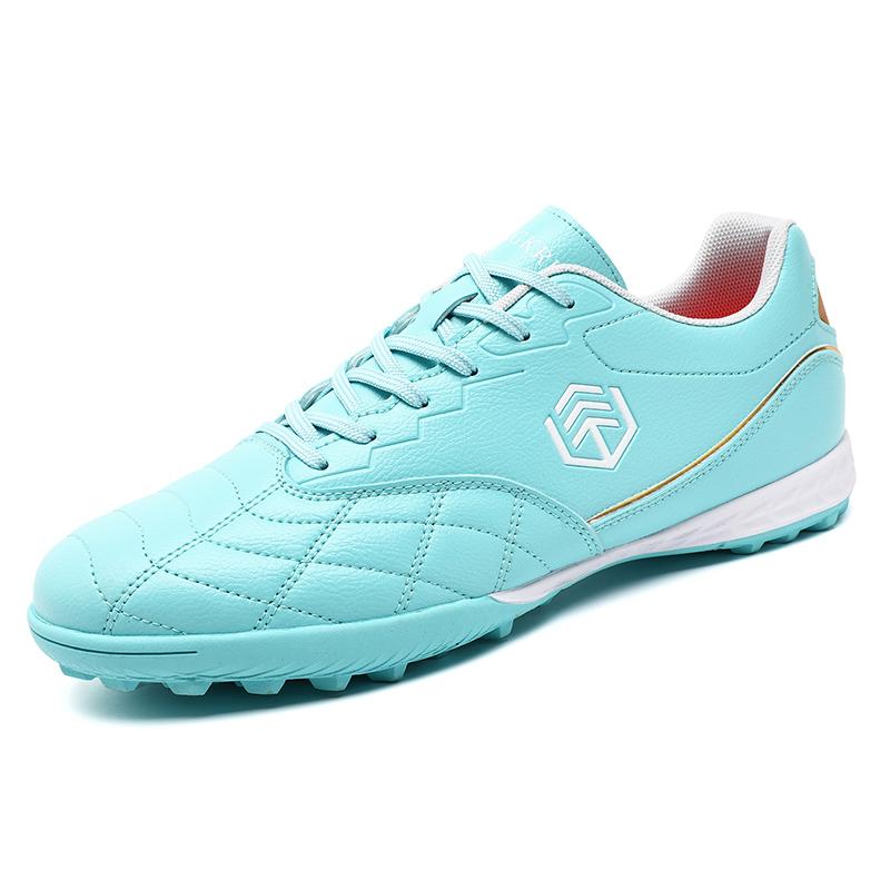 Men's Turf Leather Soccer Shoes Football Cleats Short Spikes TF Futsal Sports Training for Youth Boys Grass Ground Sneakers
