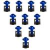 Bruce & Shark Motorcycle 10pcs M6x20mm Aluminum Screen Bolt Fairing Screen Screw Bolt Clip Kit (Blue)
