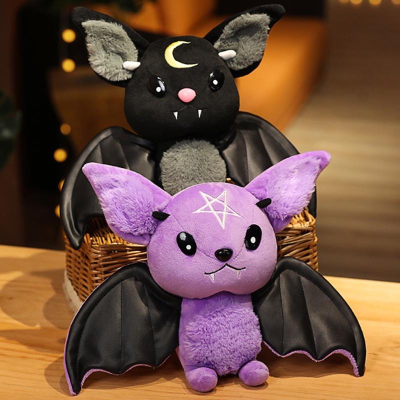Dark Bat Doll Plush Toy Soft And Comfortable Halloween Decoration Gift